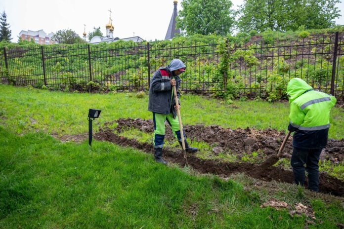 Реконструкция городского парка продолжается