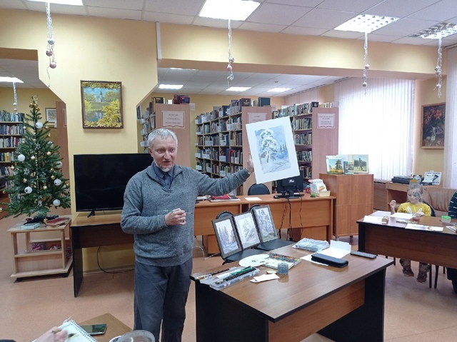 В Центральной библиотеке Подольска состоялся мастер-класс по акварели