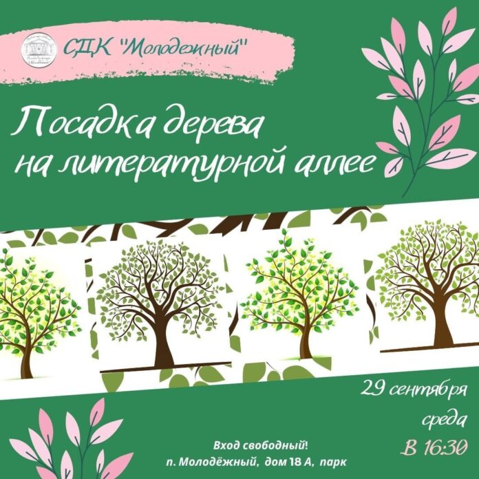 В посёлке Молодежный высадят еще одно новое дерево на деньги, вырученные после сдачи макулатуры