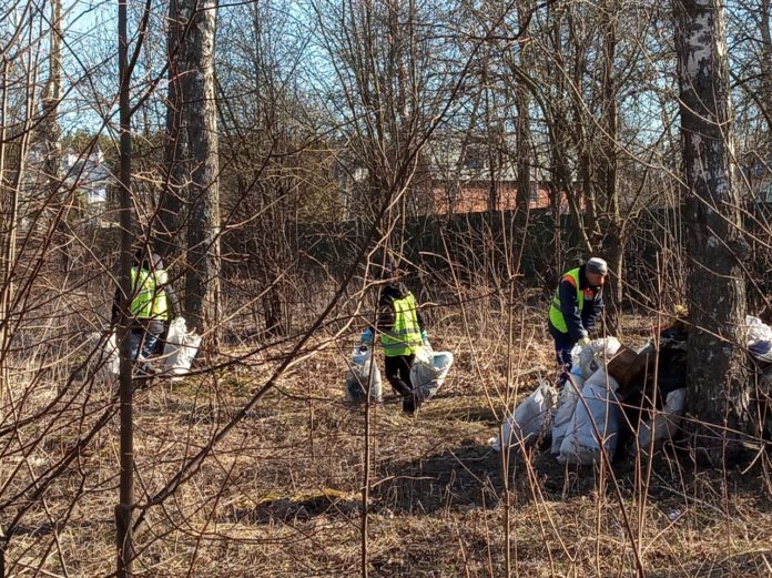 В посёлке Поливаново убрали строительный мусор
