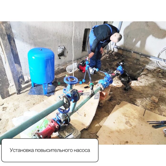 Установку повысительного насоса выполнили в доме на Подольской улице Установку повысительного насоса выполнили в доме на Подольской улице