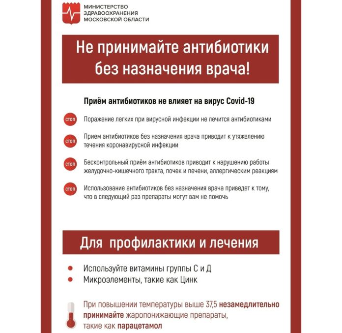 Минздрав предупреждает: не покупайте антибиотики без рецепта врача для лечения COVID-19