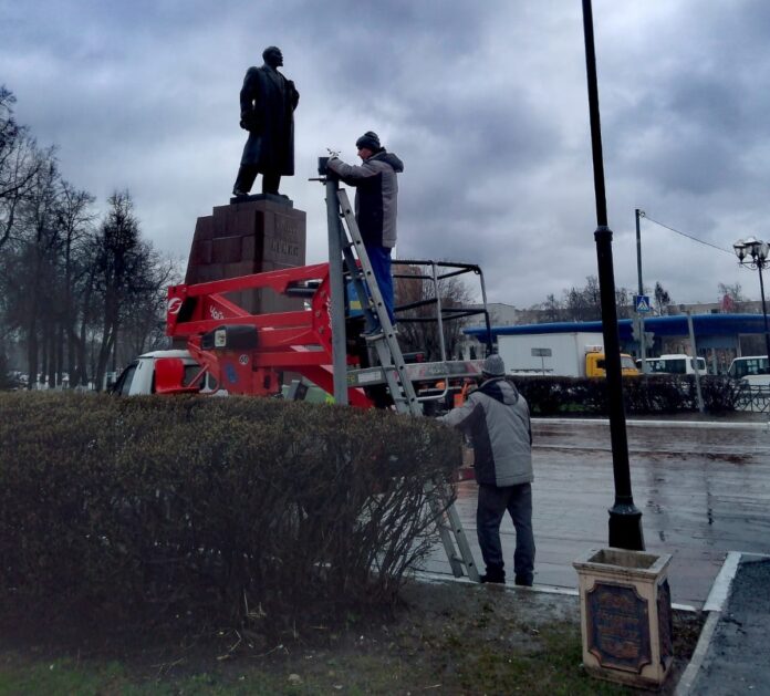 В Подольске обновили памятник В.И. Ленину