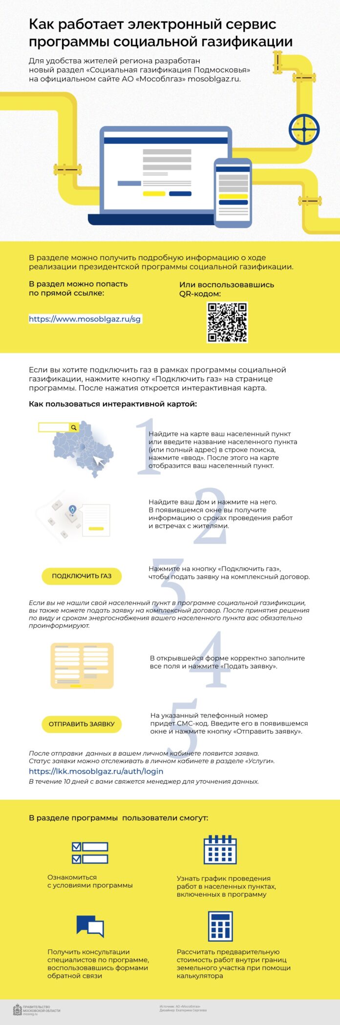 С помощью электронного сервиса «Мособлгаза» можно подать заявку на Социальную газификацию