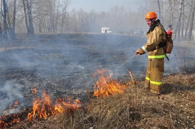 Внимание, поджигать сухую траву запрещено! Внимание, поджигать сухую траву запрещено!