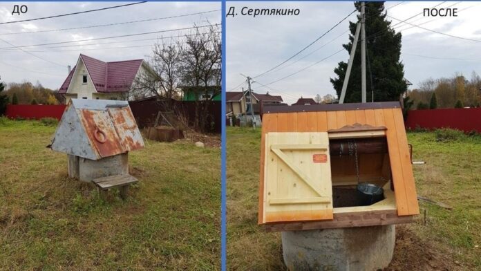 На территории Подольска приводят в порядок сельские водозаборные колодцы На территории Подольска приводят в порядок сельские водозаборные колодцы
