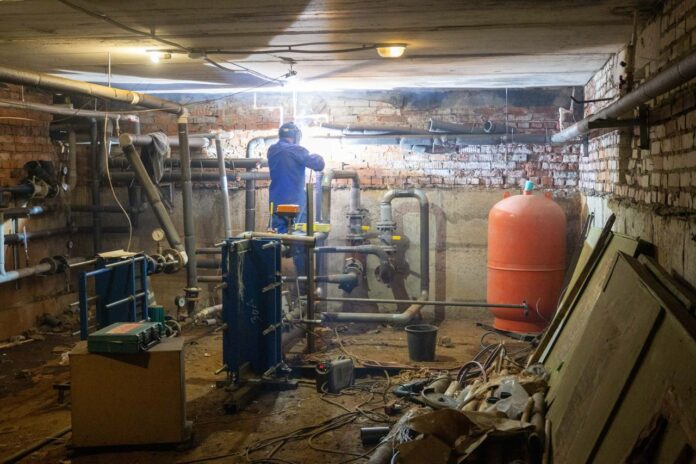 Установка ИТП ведется в Подольске в доме 36 на улице Советской  Установка ИТП ведется в Подольске в доме 36 на улице Советской