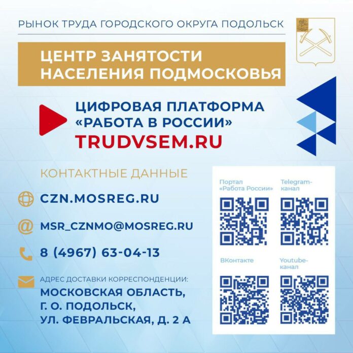 О рынке труда в городском округе Подольск
