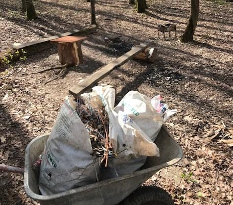 Более 10 кубометров мусора оставили нарушители самоизоляции в парке «Дубрава»
