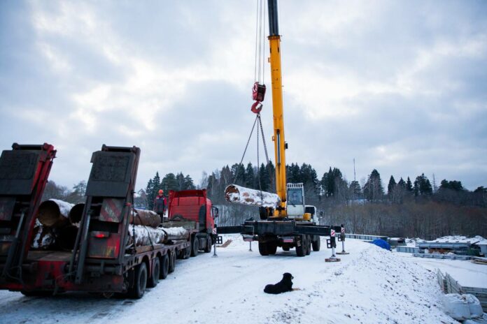 Подходы к временному мосту у Кутьина в Подольске готовы на 95% Подходы к временному мосту у Кутьина в Подольске готовы на 95%