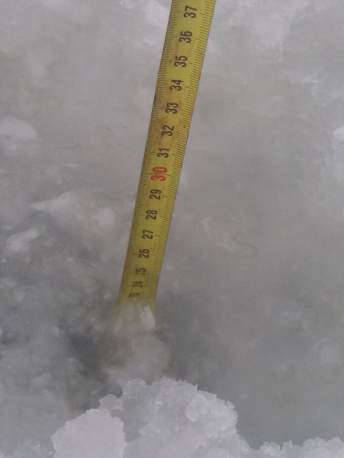 Толщина льда на реках в зоне ответственности Подольского ТУ остается прежней