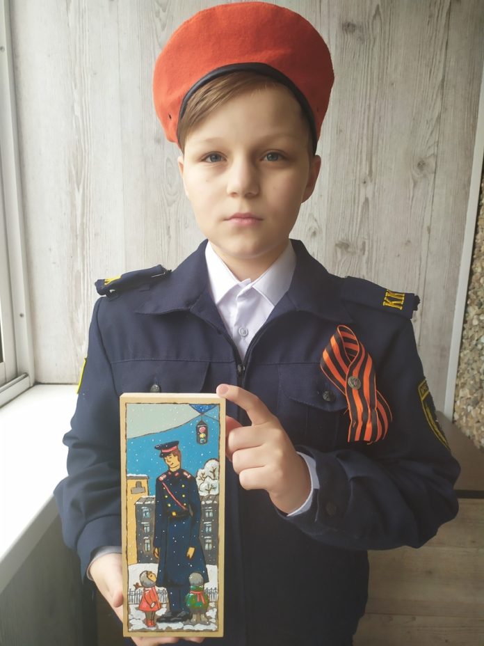 Работа школьника из Подольска стала лауреатом регионального этапа Всероссийского конкурса детского творчества «Полицейский дядя...
