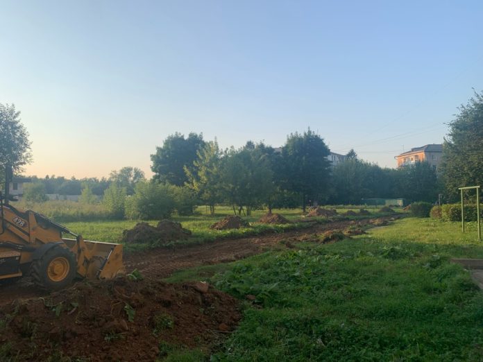 Началось строительство нового тротуара по ул. Первомайской Началось строительство нового тротуара по ул. Первомайской