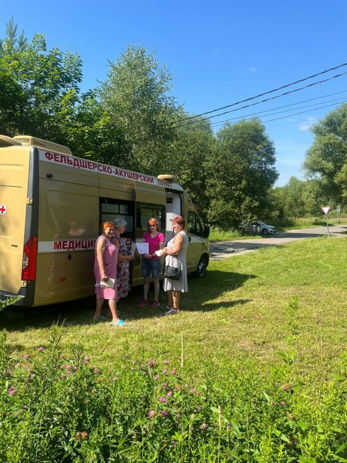 Мобильный ФАП приехал в деревню Гривно г. о. Подольск