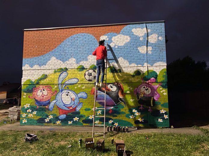 В подольском дворе появилось новое граффити