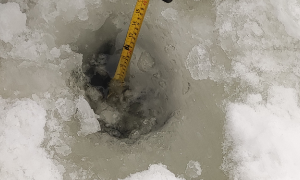 О толщине льда на реке Пахре 26 января поведали в Подольском ТУ ГКУ МО... О толщине льда на реке Пахре 26 января поведали в Подольском ТУ ГКУ МО...