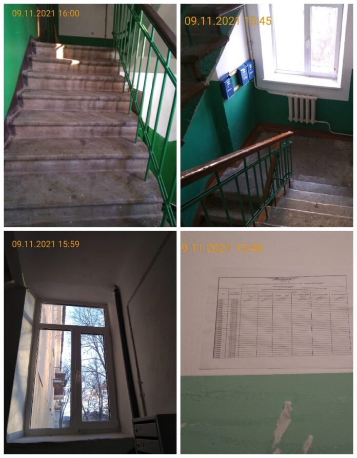 В многоквартирных домах по улице Магистральная в микрорайоне «Львовский» проверили чистоту подъездов