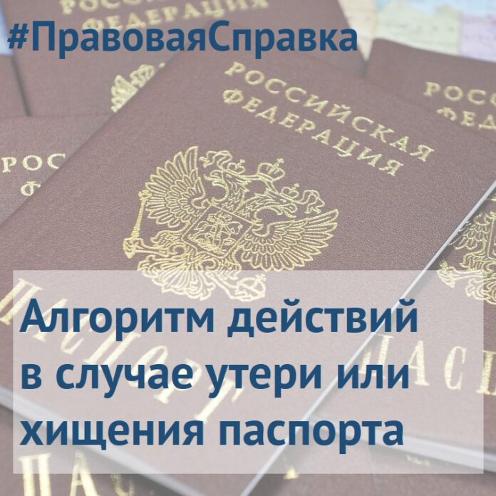 Порядок действий в случае утери или хищения паспорта Порядок действий в случае утери или хищения паспорта