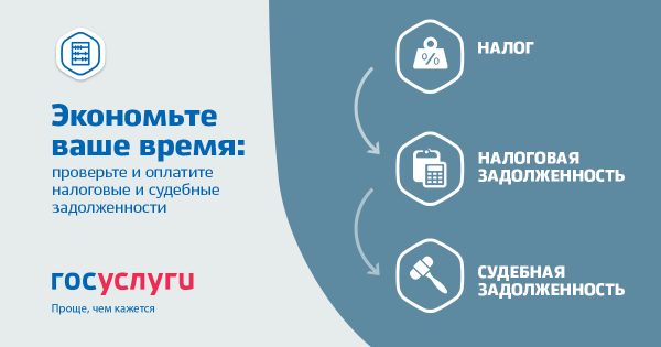 Налоговую задолженность можно проверить На Портале госуслуг