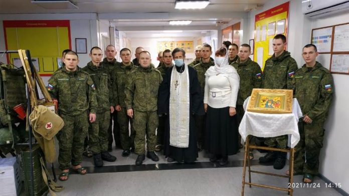Молебен прошел в воинской части Городского округа Подольск