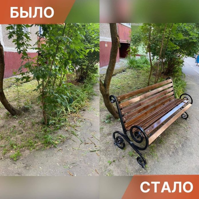 Продолжается обновление скамеек в Большом Подольске