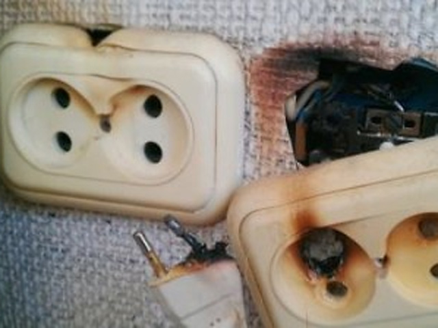 Неисправная электропроводка может быть причиной пожара