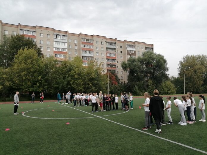 Спортивная эстафета состоялась в День здоровья в подольском Лицее № 5